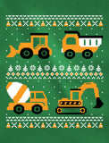 Tractors & Bulldozers Ugly Christmas Sweater Toddler Kids Long sleeve T-Shirt 