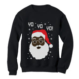 Black Santa Ugly Christmas Sweater Sweatshirt 