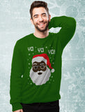 Black Santa Ugly Christmas Sweater Sweatshirt 