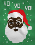 Black Santa Ugly Christmas Sweater Long Sleeve T-Shirt 