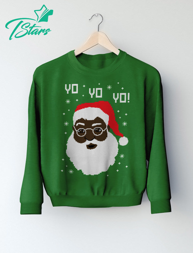 Black Santa Ugly Christmas Sweater Sweatshirt