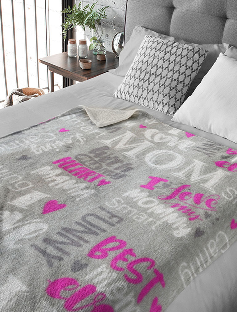 Tstars Mom Blanket - Mother Soft Fleece Throw Blanket Caring Birthday Gift for Mom Mothers Day Throw Blanket Mom Gifts