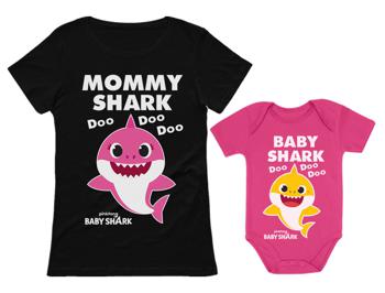 Matching Baby Shark Shirts for Mommy Baby Set For Mother and Baby Outfits Gift