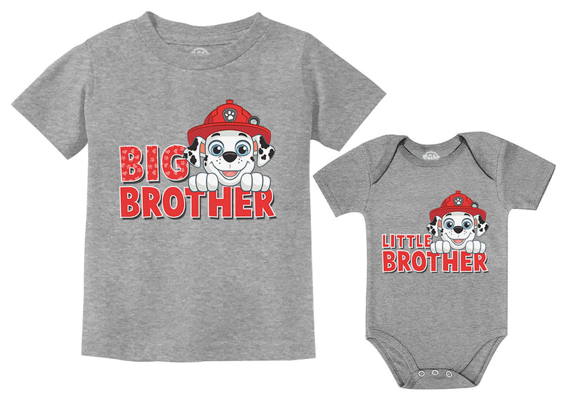 Paw Patrol Marshall Big Brother Little Brother Matching Outfits Shirts for Boys