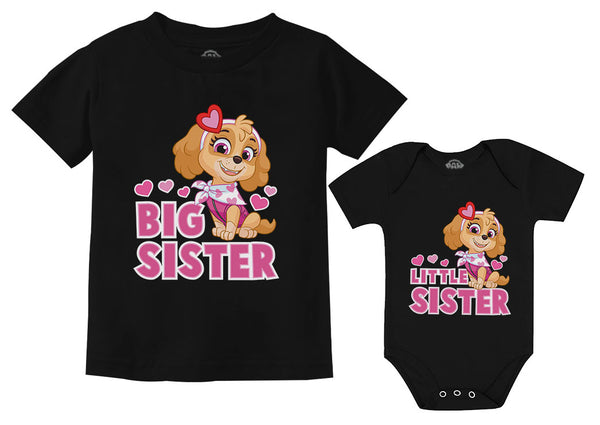 Tstars Matching Paw Sister Patrol G Big for Shirts Outfits Little Sister Skye –