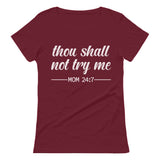 Mom Shirt Thou Shall Not Try Me Mama Shirt Funny Mom Gift Women T-Shirt