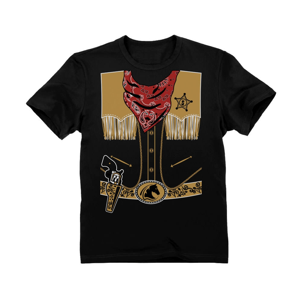 Cowboy Halloween Easy Costume Toddler Kids T-Shirt