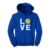 Love Softball Youth Hoodie 