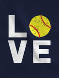 Love Softball Youth Hoodie
