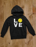 Love Softball Youth Hoodie