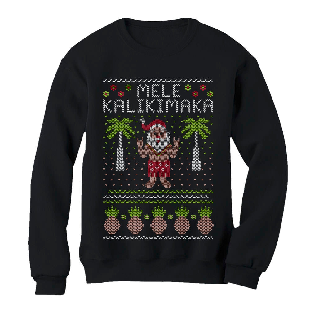 Mele Kalikimaka Santa Hawaiian Themed Ugly Christmas Sweatshirt