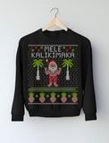 Mele Kalikimaka Santa Hawaiian Themed Ugly Christmas Sweatshirt 