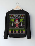 Mele Kalikimaka Santa Hawaiian Themed Ugly Christmas Sweatshirt