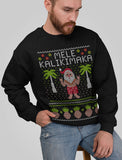 Mele Kalikimaka Santa Hawaiian Themed Ugly Christmas Sweatshirt 