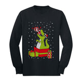 T-Rex Christmas Gift Dinosaur Ugly Xmas Toddler Kids Long sleeve T-Shirt