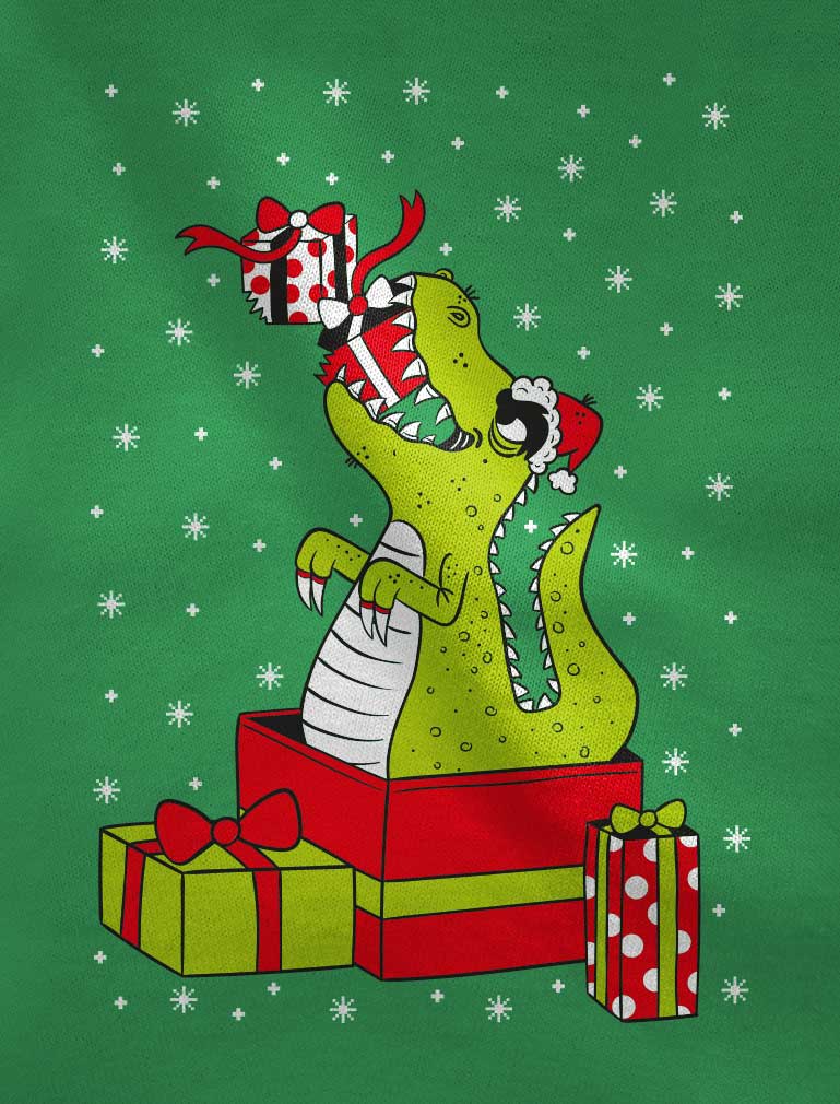 T-Rex Christmas Gift Dinosaur Ugly Xmas Toddler Kids Sweatshirt