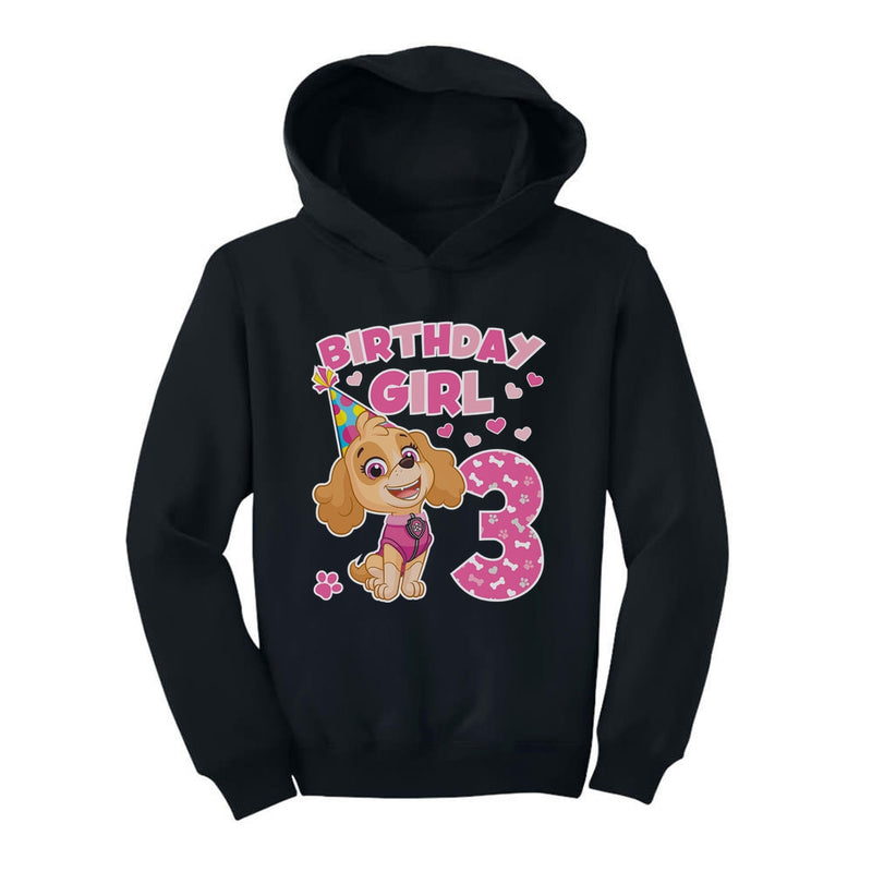 Birthday Girl Paw Patrol Skye 3rd Birthday Toddler Hoodie