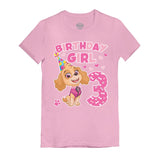 Birthday Girl Shirt Paw Patrol Skye 3rd Birthday Toddler Kids Girls' Fitted T-Shirt