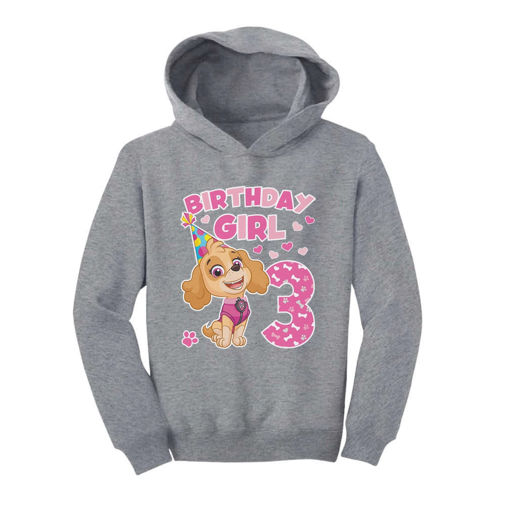 Birthday Girl Paw Patrol Skye 3rd Birthday Toddler Hoodie