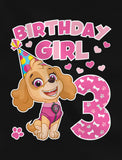 Birthday Girl Shirt Paw Patrol Skye 3rd Birthday Toddler Kids Girls' Fitted T-Shirt