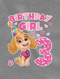Birthday Girl Shirt Paw Patrol Skye 3rd Birthday Toddler Kids Girls' Fitted T-Shirt