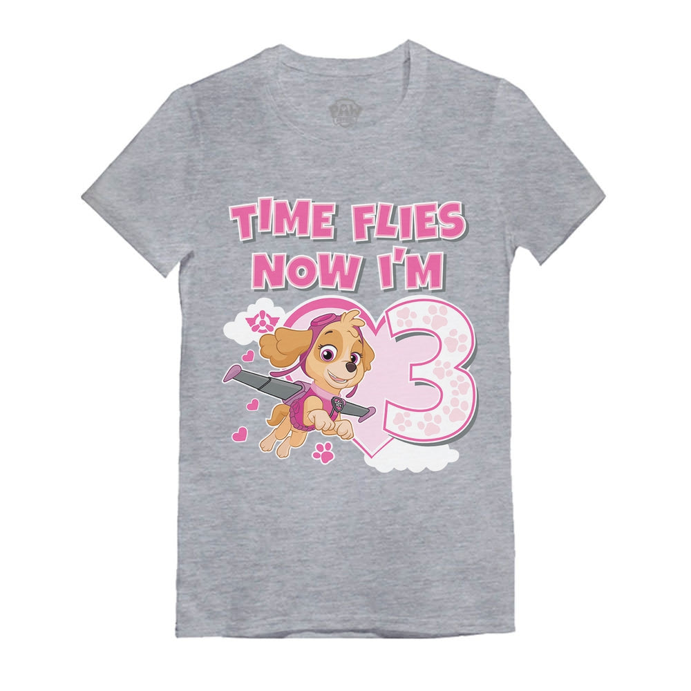 Birthday Girl Paw Patrol Skye 3rd Birthday Gift Toddler Kids Girls' Fitted T-Shirt