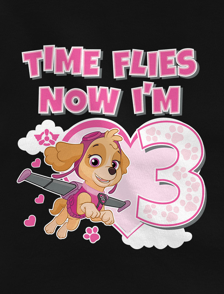 Birthday Girl Paw Patrol Skye 3rd Birthday Gift Toddler Kids Girls' Fitted T-Shirt