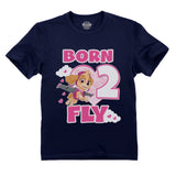 Birthday Girl Paw Patrol Skye Born 2 Fly 2nd Birthday Toddler Kids T-Shirt
