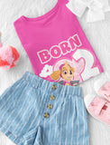 Birthday Girl Paw Patrol Skye Born 2 Fly 2nd Birthday Toddler Kids T-Shirt