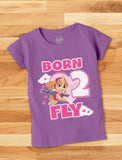 Paw Patrol Skye Born 2 Fly 2nd Birthday Girls' T-Shirt 