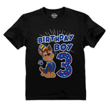 Official Paw Patrol Chase Boys 3rd Birthday Toddler Kids T-Shirt 