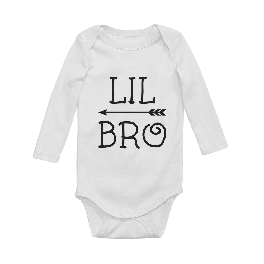 Little Brother Shirt for Boys Baby Announcement Baby Long Sleeve Bodysuit
