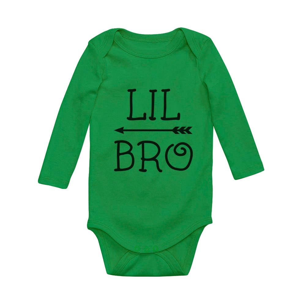 Little Brother Shirt for Boys Baby Announcement Baby Long Sleeve Bodysuit