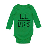 Little Brother Shirt for Boys Baby Announcement Baby Long Sleeve Bodysuit 