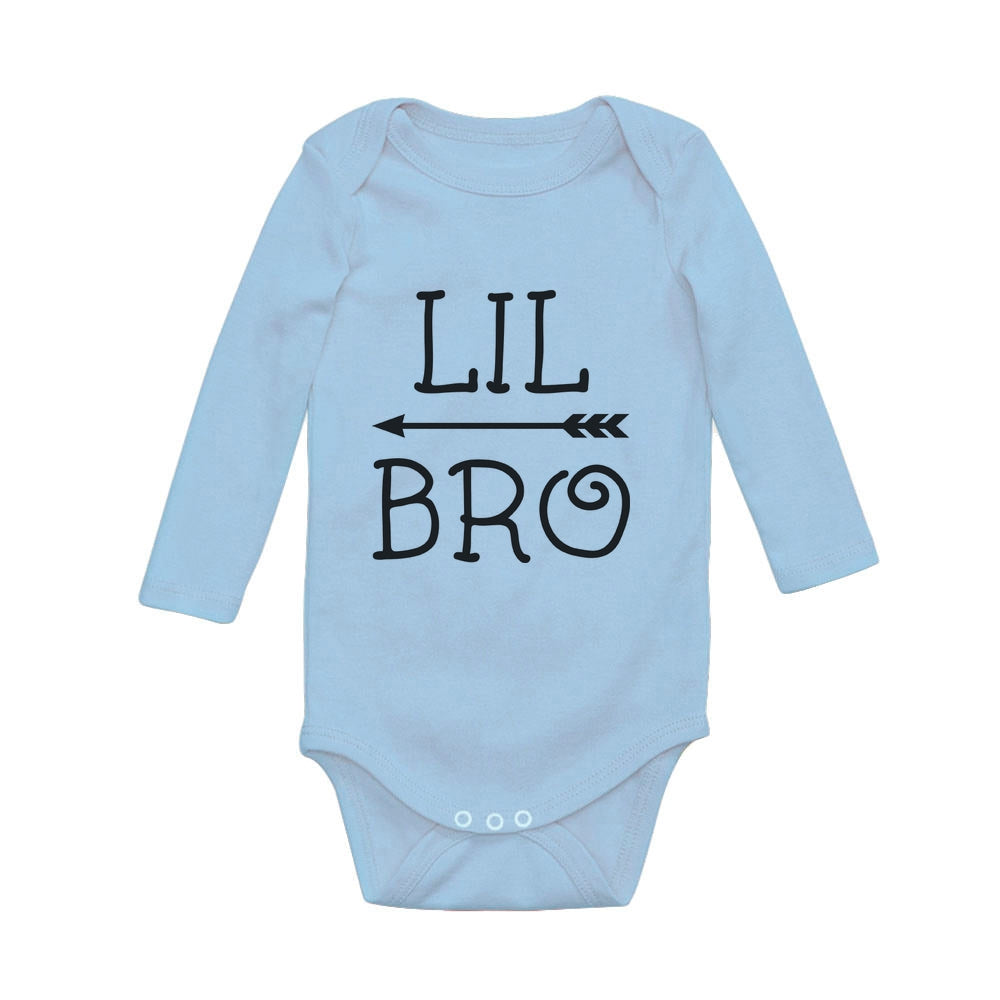 Little Brother Shirt for Boys Baby Announcement Baby Long Sleeve Bodysuit