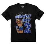 Official Paw Patrol Chase Boys 2nd Birthday Toddler Kids T-Shirt 