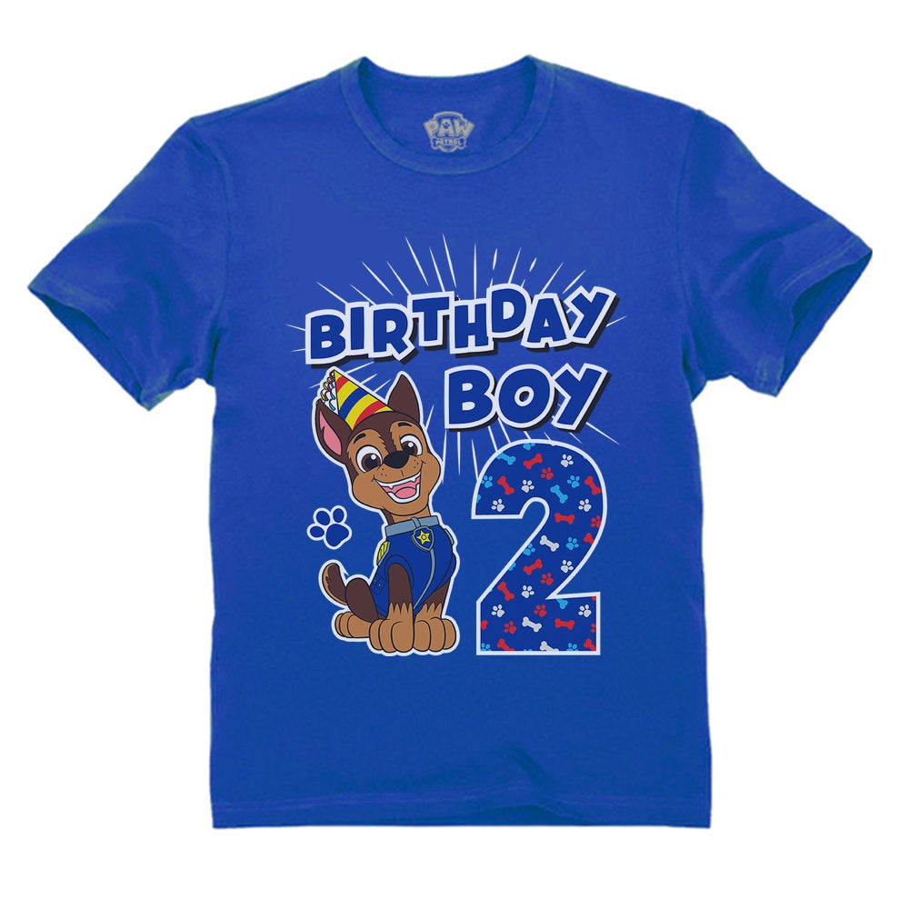 Official Paw Patrol Chase Boys 2nd Birthday Toddler Kids T-Shirt