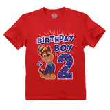 Official Paw Patrol Chase Boys 2nd Birthday Toddler Kids T-Shirt 