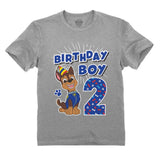 Official Paw Patrol Chase Boys 2nd Birthday Toddler Kids T-Shirt 