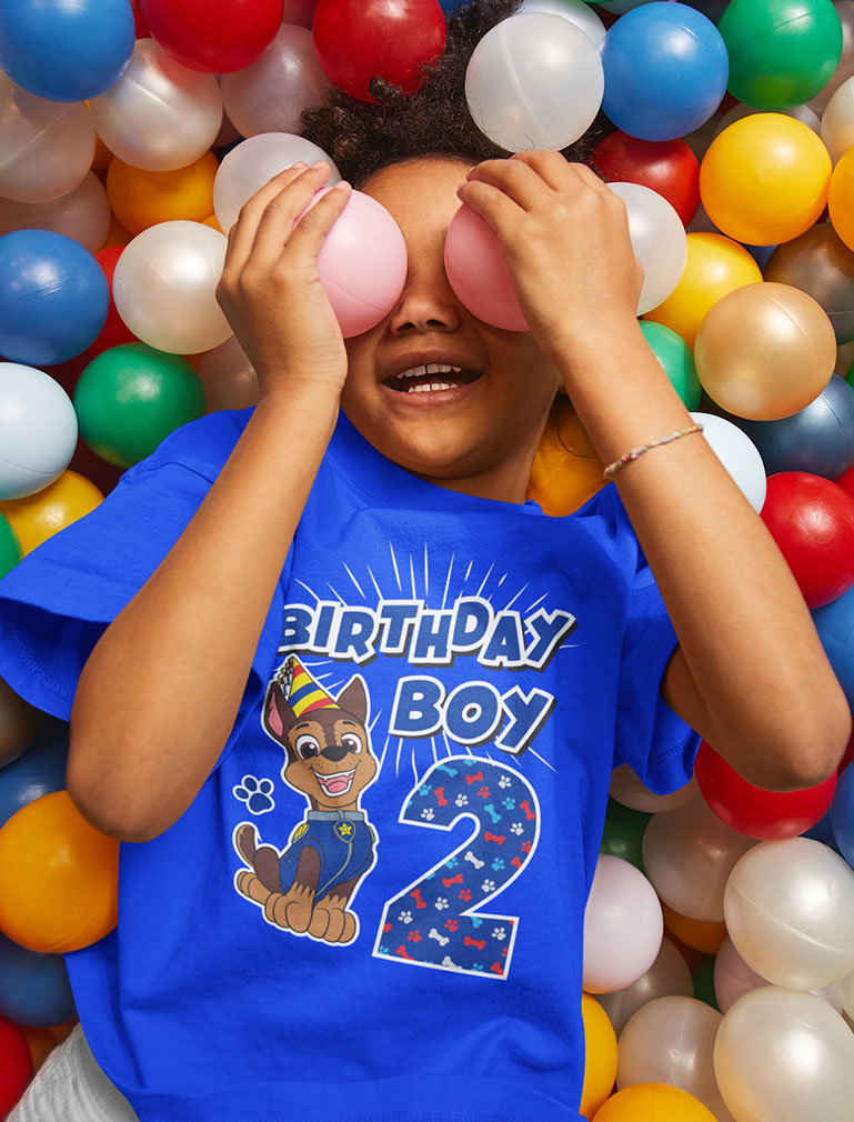 Official Paw Patrol Chase Boys 2nd Birthday Toddler Kids T-Shirt