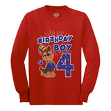Official Paw Patrol Chase Boys 4th Birthday Toddler Kids Long sleeve T-Shirt 