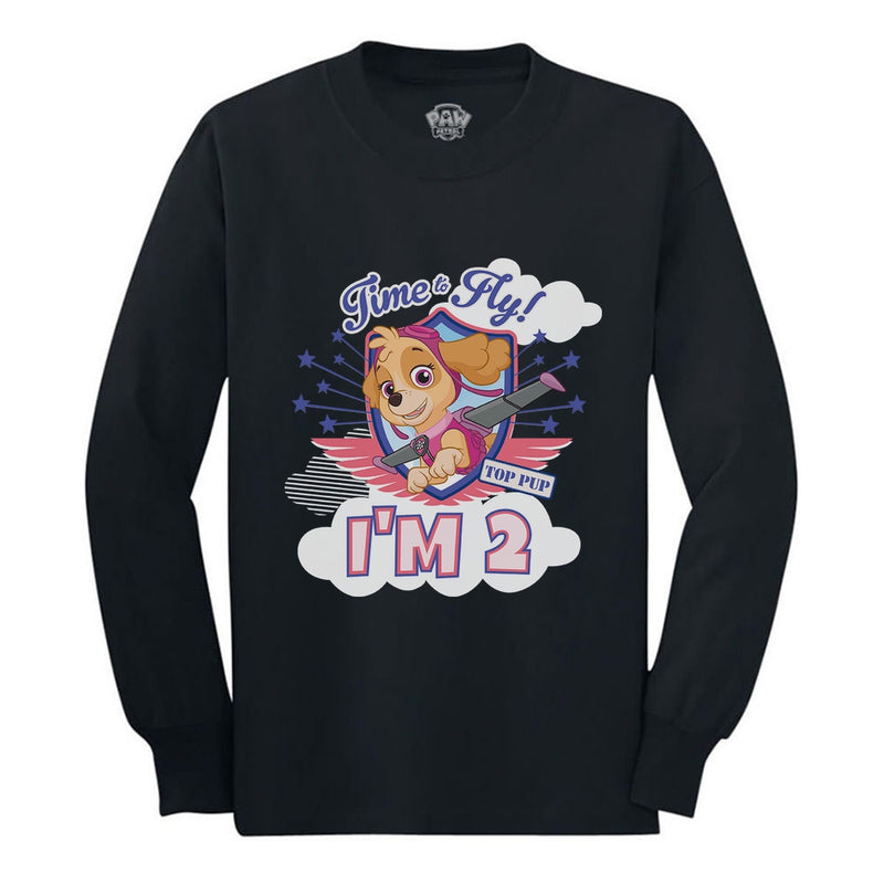 Skye Birthday Girl Paw Patrol 2nd Birthday Toddler Kids Long sleeve T-Shirt