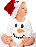 Snowman Outfit for Baby Boy Girl Christmas Holiday Baby Long Sleeve Bodysuit
