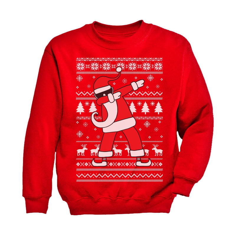 Dabbing Santa Funny Ugly Christmas Party Youth Sweatshirt