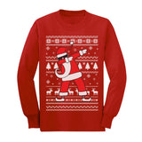 Dabbing Santa Funny Ugly Christmas Party Youth Long Sleeve T-Shirt