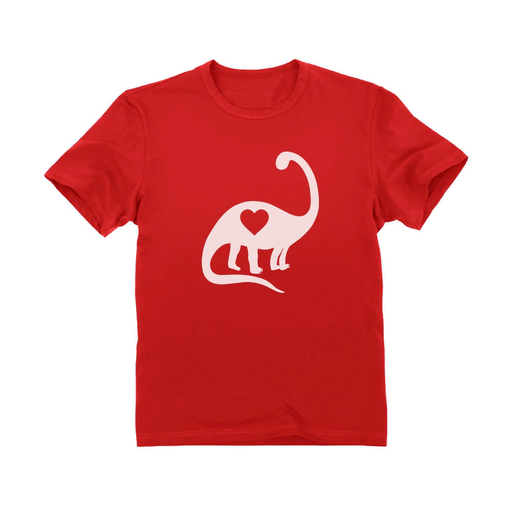 Love Dinosaur Heart Valentine's Day Gift Toddler Kids T-Shirt