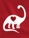 Love Dinosaur Heart Valentine's Day Gift Toddler Kids T-Shirt 