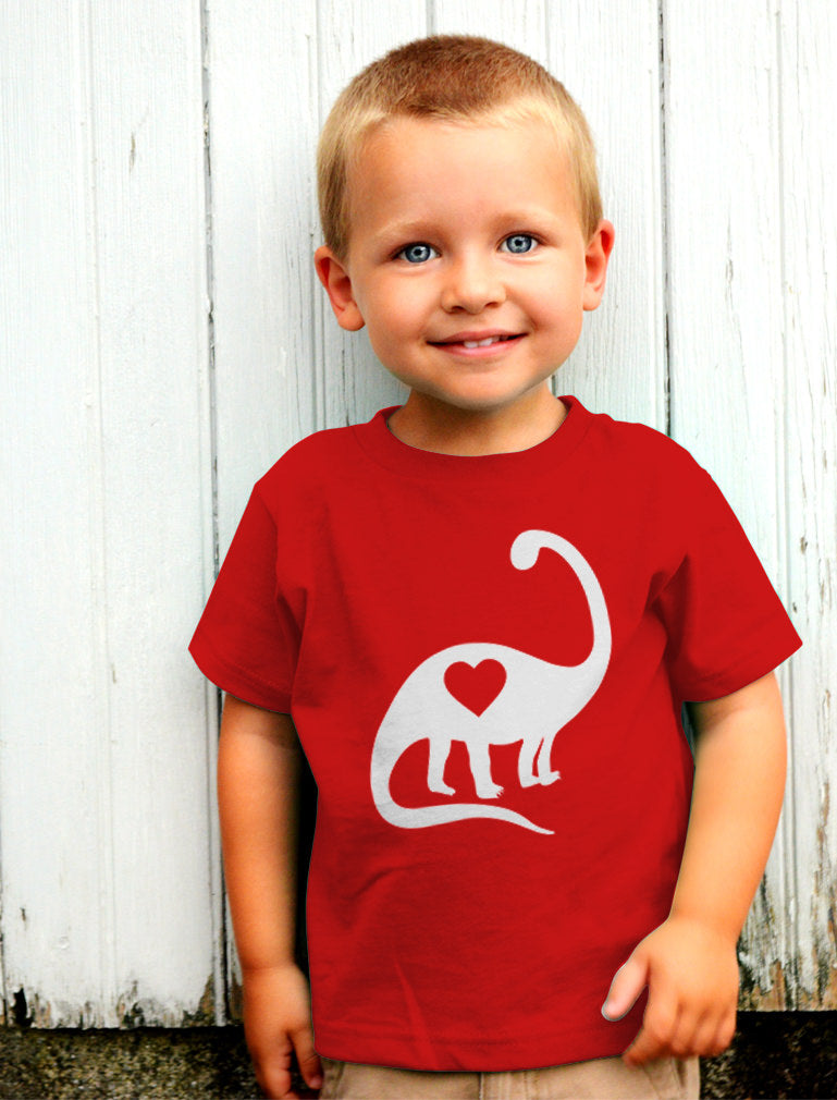 Love Dinosaur Heart Valentine's Day Gift Toddler Kids T-Shirt