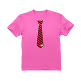 Red Stripes Heart Tie Love - Valentine's Day Toddler Kids T-Shirt