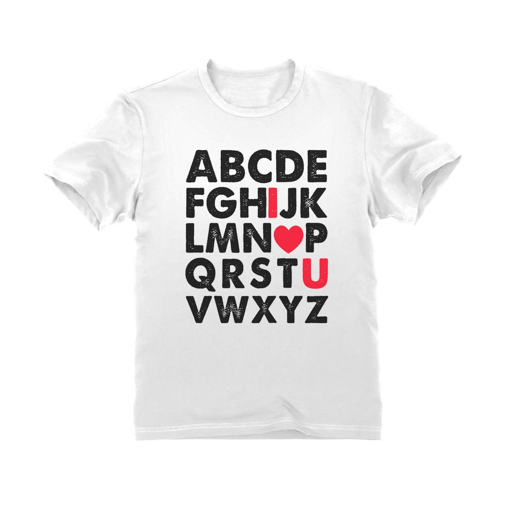 Valentine's Day Gift Alphabet ABC I Love You Toddler Kids T-Shirt